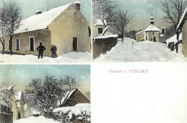 Tři lokality ve Veselici v zimě